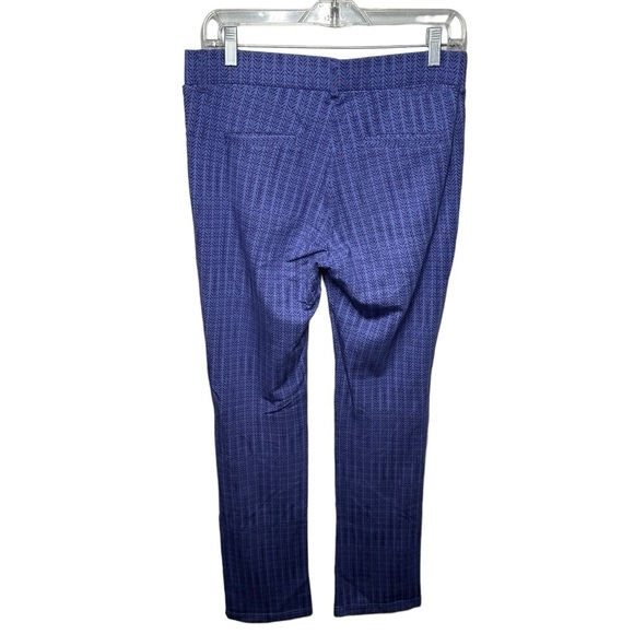 Betabrand Straight Leg Trouser Pants Blue Vines Pattern - Picture 3 of 4